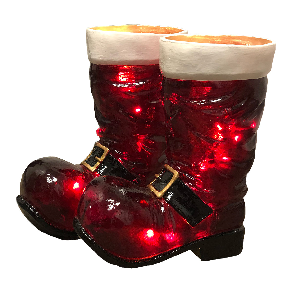 NEW Home Reflections 11 Illuminated Santa Boots HOLIDAY CHRISTMAS