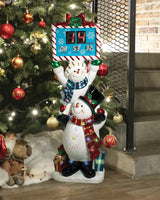 62" Lit Stacking Snowmen Countdown to Christmas
