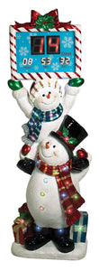 62" Lit Stacking Snowmen Countdown to Christmas