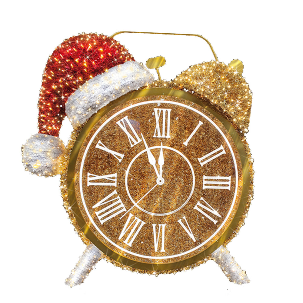 3D Clock with Santa Hat, 6FT 7in